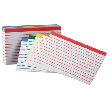 Oxford™ Color Coded Ruled Index Cards, 3 X 5, Assorted Colors, 100-pack freeshipping - TVN Wholesale